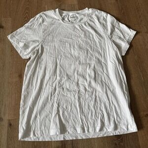 MATE the Label Classic Crewneck Short Sleeve Tee in White